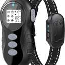Dog Shock Collar with Remote Control for Dogs 10120lbs, IPX7 Waterproof Dog Training Collar with Security Lock, 4 Safe Training Modes, Rechargeable Long Battery Life for Small Medium Large Dogs Gy