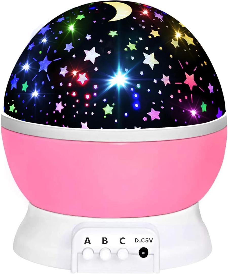 Toys for 1-10 Year Old Girls,Star Projector for Kids 2-9 Year Old Girl Gift Toy for 3-8 Year Old Girls Christmas Gift for 4-7 Year Old Boys Birthday Gift Stocking Stuffers for Kids (Pink)