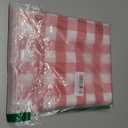 LOSIVISHE Red and White Gingham Tablecloth, Waterproof Outdoor Picnic Table Cover for Summer BBQ, Farmhouse Kitchen, Patio Dining, Reusable Machine Washable Checkered Table Cloth, 60" Round