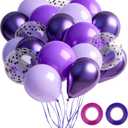 80pcs Purple Balloons, 12 inch Birthday Balloons, Party Balloons, Birthday Decorations, Helium Balloons for Bridal Shower Wedding Party Decorations