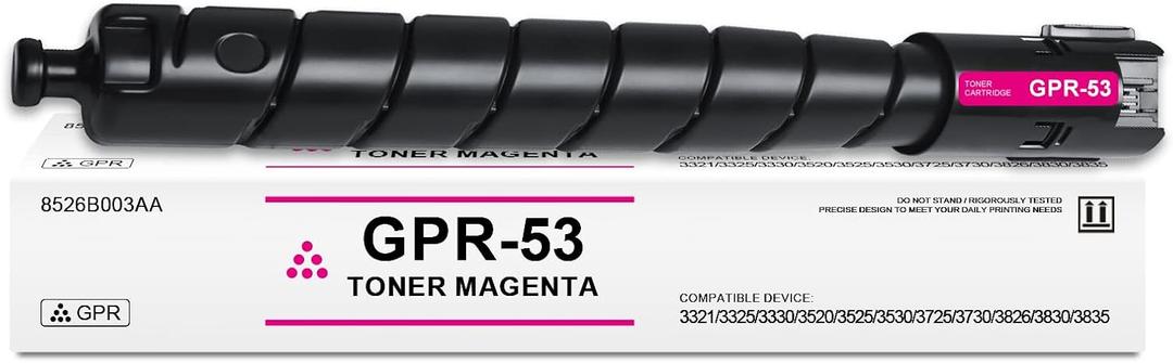 GPR-53 Magenta Toner Cartridge Compatible with Canon GPR53 for ImageRUNNER Advance iR-ADV DX 3321 3325 3330 3520 3525 3530 3725 3730 3826 3830 3835 Printer