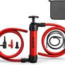 Fluid Transfer Siphon Pump for Gasoline, Multi-Use Liquid Transfer Pump, Fuel Oil Siphon Pumps, Multifunction Hand Inflation Pumps with Inflator Hose adapter, Balloon adapter