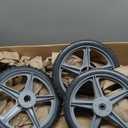 3 Pack 12 x 1.75 Inch Push Mower Wheels, Spoke Plastic Wheel with Diamond Tread, Push Mower Replacement Wheels for Lawn Mower, Hand Trucks, Garden Carts