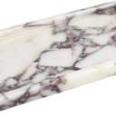 100% Natural Luxury Calaccata Viola Marble Small Hand Towel Tray Holder Organizer, Makeup Bathroom Holder (Viola-rectangle-10"x5"x0.7")