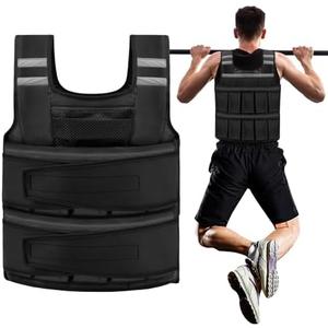 Neatevday Adjustable Weighted Vest for Women and Men, 20 lbs Weighted Vest for Running, Walking, Strength Training with Reflective Strip & Storage Bag