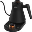Electric Gooseneck Kettle with Temperature Control, 0.8L Pour Over Coffee, 1F Precision Heating, 7 Presets, Stainless Steel Inner, Electric Tea Kettle with 2H Keep Warm, Matte Black
