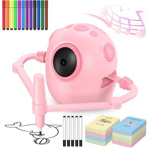 Smart Drawing Robot for Kids - Draw Art Sketcher Kid Toys for 3-12 Years Old Gifts - Tracing Educational Robots Toy for Girls Boys Gift - Christmas Magic Painting Sketch Machine (Pink)