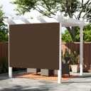 SUNNY GUARD Shade Cloth 10x10 FT Sun Screen Fabric Cover Tarp with Grommets for Pergola Backyard Garden, Brown