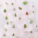 Socomi 3pcs Christmas Table Runner Tulle Gauze Cheesecloth Embroidery Sheer Table Runners for Winter Wedding Party Baby Shower Birthday Holiday Picnic Home Decor (10ft x 3pcs, Xmas Tree)