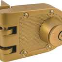 Prime-Line U 9972 Jimmy-Resistant Deadlock, Diecast, Brass Color, Angle Strike, Double Cylinder (Single Pack)