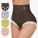 Women's High Waisted Underwear Tummy Control Ladies Panties Postpartum Briefs Breathable Full Coverage 4 Pack XL