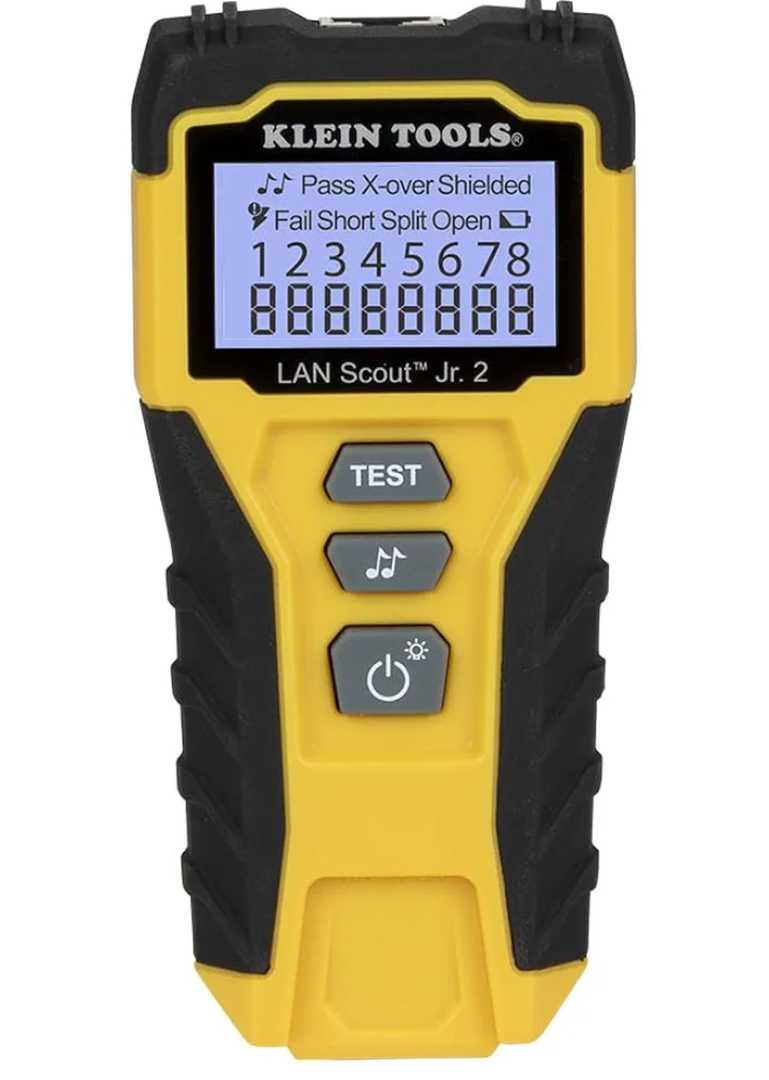 Klein Tools VDV526-200 Cable Tester, LAN Scout Jr. 2 Ethernet Tester for CAT 5e, CAT 6/6A Cables with RJ45 Connections