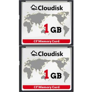 Pack of 2 Compact Flash Card 1GB CF 2.0 Card Performance for DSLR Camera,Vintage Digital Camera and Industry Equipment(1GB)