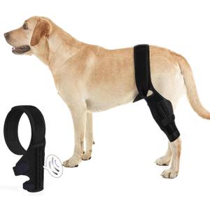 L Dog Knee Brace for Torn ACL Hind Leg, Dual Rear Leg Support with 4 Metal Stabilizers, CCL Brace for Dogs with Hip Dysplasia, Luxating Patella & Arthritis