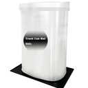 Trash Can Mat, Waterproof Raised Edge Silicone Under Garbage Can Mat, 11.8" X18.9" Non-Slip Trash Can Pad for Kitchen Office Bedroom Reduce Floor Carpet Wall Scratches, Black