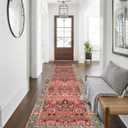 vivorug Runners for Hallways 2'x7', Non Slip Washable Rug, Carpet Runner for Kitchen Laundry Room Bedroom, Ultra Soft Rug Runner with Rubber Backing, Cherry Red/Spice