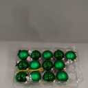 Suixing Christmas Glass Balls Multi Colors Included with Loop Set Festival Home Party Decors Xmas Tree Hanging Pendant 13PC 2.2In Dark Green