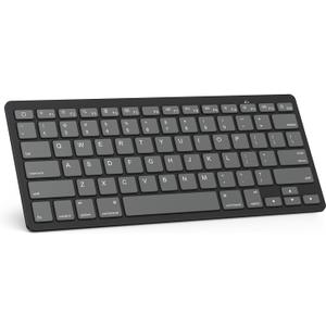 OMOTON Bluetooth Keyboard Compatible with iPad A16 11th 10th Generation, iPad 10.2 (9th/8th/7th), iPad Pro 13/12.9/11 inch, iPad Air/Mini and More iOS Devices, Graphite Black & Gray