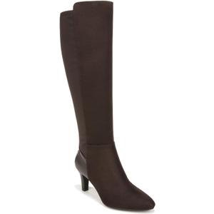 LifeStride Womens Gracie-WC Wide Calf High Heeled Boots Dark Chocolate Wide Calf 9.5 W
