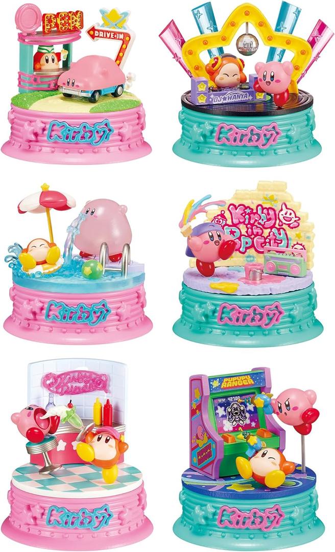 Re-Ment Kirby in Pop City Blind Box - Includes 1 of 6 Collectible Mini Figurines - Fun and Versatile Decoration