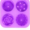 PRETYZOOM Silicone Muffin 6.53X6.53X1.18In Flower Modeling Non-Stick Baking Accessory for Diy Cupcakes Pastry Dessert Easy Heat