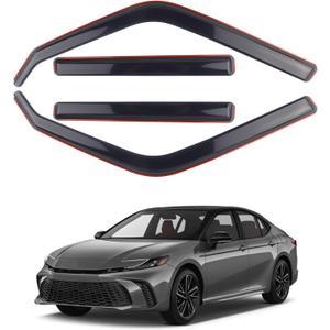 4 Pieces in-Channel Extra Durable Rain Guards Fit for 2025-2026 Toyota Camry,Window Deflectors,Window Visors (Smoke Black)