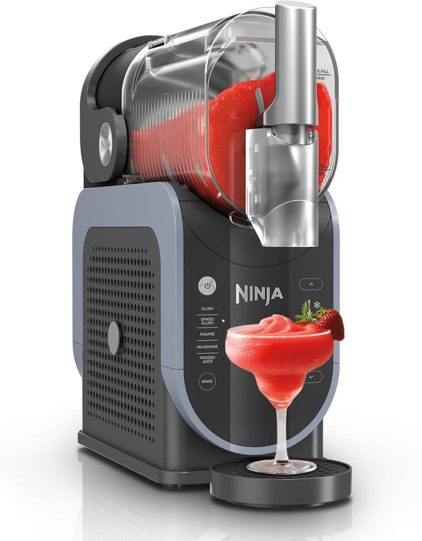 Ninja SLUSHi with RapidChill Technology, 88 oz. Frozen Drink & Slushie Machine, 5 Preset Programs, Margaritas, Frapps, and More, Premium Accents, Black, FS301