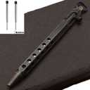 Six-Edge Solid Signature Pen, Bolt Action,EDC Pocket Pen, Brass (Black)