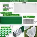 WYRJXYB 10x33FT Plant Covers Freeze Protection Kit, Garden Hoops Kit for Winter, Frost Cloths Plant Blanket Floating Row Cover for Winter Outdoor, Greenhouse Garden Hoop for Raised Bed Snow Protection