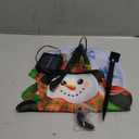 Lighted Christmas Garden Flag for Outside, 8 Modes Led Snowman Yard Flags 12x18 Double Sided, Winter Outdoor Decorations for Home Porch Patio (Snowman-12x18)