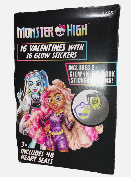 EXCHANGE CARD MONSTER HIGH GLOW STICKERS 2PCS