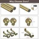 Antique Bronze Window Curtain Rods 36 to 72 Inch, Adjustable Curtain Rod,Heavy Duty Window Rods,Thicken Sturdy Drapery Rods,Single Telescoping Decorative Curtain Rod for Window