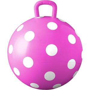 Hedstrom , Kid's Pink Polka Dot Hopper Ballride-on Toy, Bouncy Hopping Ball with Handle - 15 Inch