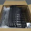 iSPECLE Freezer Organizer Bins - 5 Pack Adjustable Width for 5 to 7 Cu.Ft Chest Freezers, Stackable Wire Storage Baskets, Assembly Required, Black