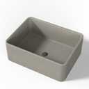 Bathroom Vessel Sinks Concrete Vessel Sink Rectangular 16"x12" Small Bathroom Sink Above Counter Vanity Sink, Countertop Bathroom Sink Bathroom Washing Art Basin Smooth Surface Light Brown