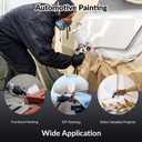 YUZES HVLP Spray Gun Kit with 1.4/1.7/2.0mm Nozzles, Air Spray Gun for Painting Cars, Furniture & DIY, 10 Disposable Paint Gun Cups & 600ml Mixing Cup with Ratio, with Paint Sprayer Accessories