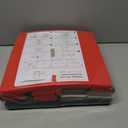 Christmas Ornament Storage Box Store 128 Ornaments, Xmas Ornament Organizer Storage box with Dual Zipper Closure and Adjustable Dividers, Large Holiday Decorations Containers with 8 Individual Trays (Red)