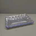 Aya's Cutlery Kingdom 100 White and Gold Plastic Plates for Thanksgiving Dinner - Fancy Plate for Party - 50 (10") Dinner and 50 (7.5") Salad Plates - Heavy Duty, Elegant Disposable Tableware Set