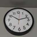 AKCISOT Wall Clock 10 Inch Silent Non-Ticking Modern Clocks Battery Operated - Analog Small Classic for Office, Home, Bathroom, Kitchen, Bedroom, School, Living Room(Black)