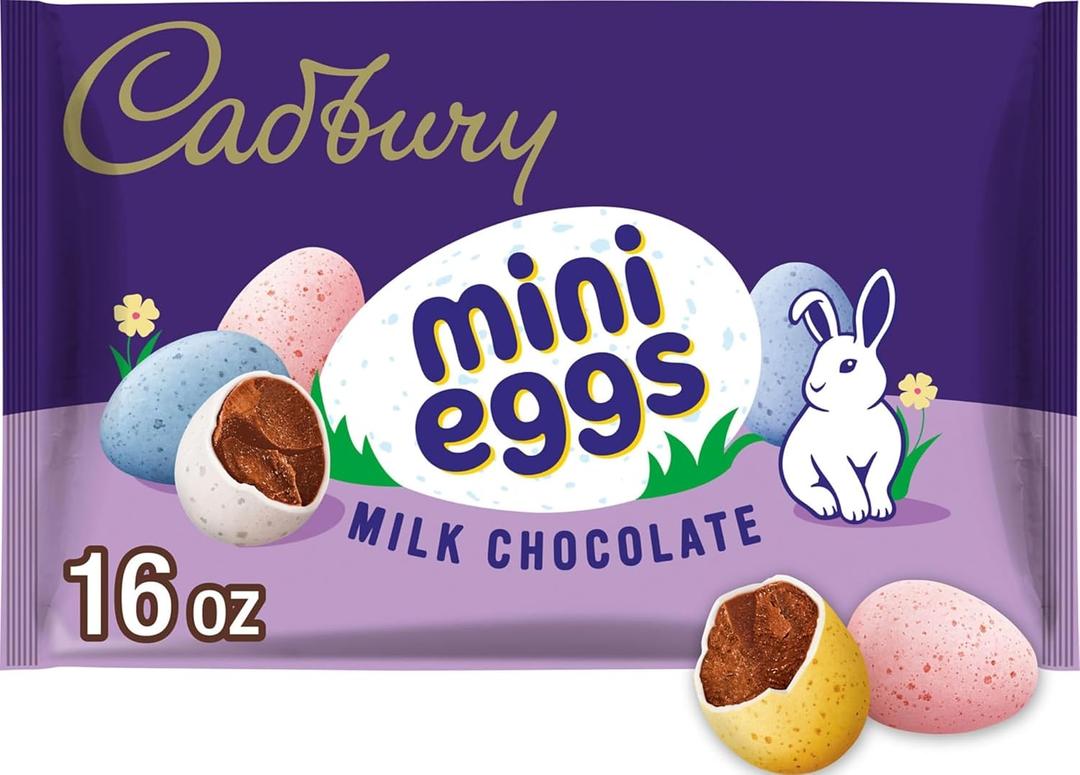 CADBURY MINI EGGS Milk Chocolate, Candy Bag, 16 oz (EXP 04/01/27)