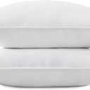 SNUG&COZY Grey Goose Feather Down Pillow for Sleeping(2 Pack)- King Size(20IN36IN), Goose Feather&Down Filling, 100% Down Proof, Machine Wash, White