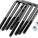 Rough Country Universal Square U-Bolt Kit - 3" W x 10" L (Inside), 9/16" Thread, Set of 4 Suspension U-Bolts