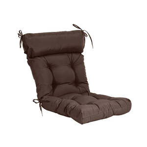 QILLOWAY Indoor/Outdoor High Back Chair Cushion,Tufted, Replacement Cushions - Pack of 4. (Coffee)