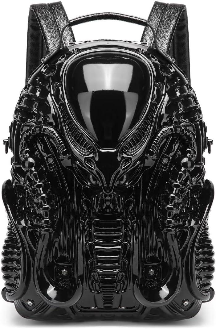 Men Goth Bag Alien Y2K Backpack Xenomorph Costume for Women Outdoor (Black)