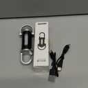 2pcs Portable Rechargeable Bright Keychain Flashlight, Type-C USB Mini LED Light Keychains Flashlight, Phone Charger Keychain 7 Lighting Modes for Camping, Searching, Walking and Hiking