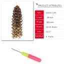YXCHERISHAIR Curly Crochet Hair GoGo Curl Crochet hair for Women Deep Wave Braiding hair,Synthetic Bohemian Crochet Braid Water Wave Crochet hair Extensions(8Packs, 28Inch,33/27)