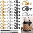 XRIHSNAVI D Ring Stud Screw Ball, 32 pcs D Ring Stud Screw Ball, 180 Degree Rotatable Ball Post Head Buttons with punch tool and screwdriver for DIY Leather Purse Backpack Belt Craft Decoration,2 pcs