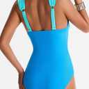 Womens One Piece Swimsuits Tummy Control Bathing Suits Modest Full Coverage Swimsuit Wide Straps Swimwear (M)
