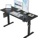Agilestic Electric Standing Desk, 48 x 24 Inches Height Adjustable Desk, Sit Stand up for Work Office Home, Ergonomic Rising Gaming Computer Table with Memory Preset, Black
