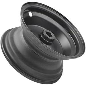 Newsmarts 6" 145/70-6 in Motorcycle Rear Wheel Rim Replacement Fits for GO Kart Off-Road Dirt Pit Bike (Black)